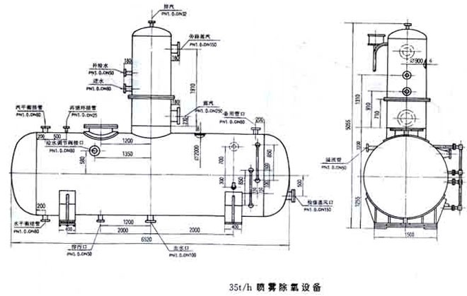 35t/h spray deoxygenator