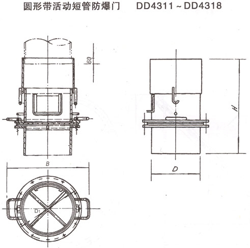 Round belt movable blast door