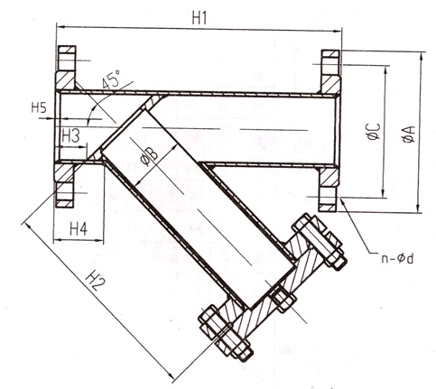 Y type filter, feed pump inlet screen